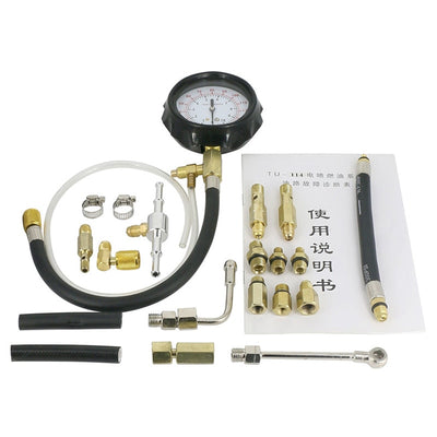 0-140 PSI Fuel Injection Pump Injector Tester Pressure Gauge Gasoline Fuel Pressure Detection Tool Gasoline Pressure Gauge